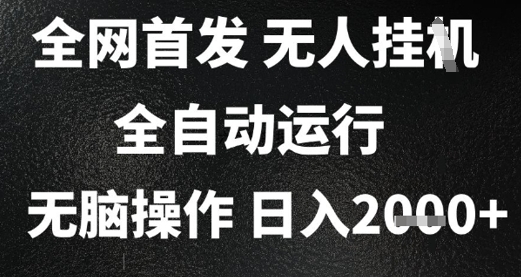 2025首发无人挂G项目，日入2k+，全自动运行，无脑操作，长期稳定 小白可玩【揭秘】-吾爱自习网