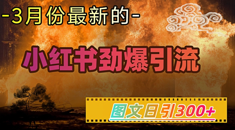 小红书超劲爆引流手段，图文日引300+轻松变现1W-吾爱自习网