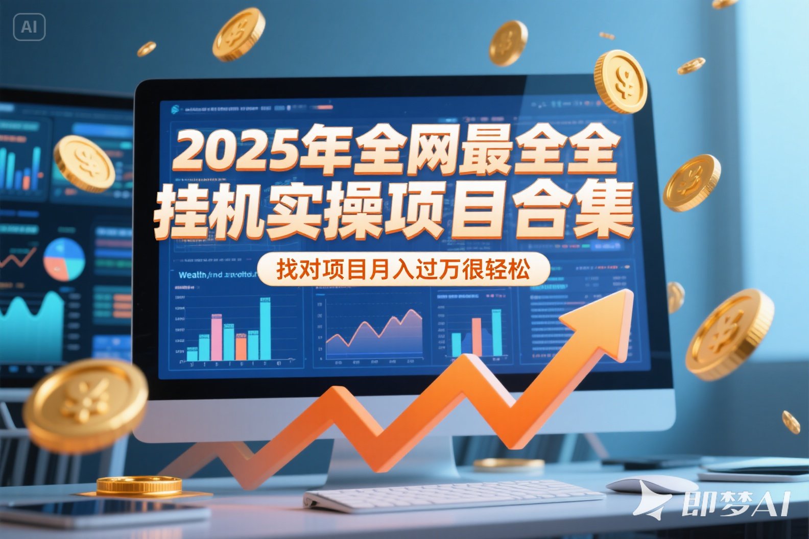 2025年挂机实操项目实操演练，挂机类型，AI直播类型，轻资产创业类型…-吾爱自习网