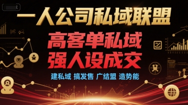 一人公司私域联盟，高客单私域，强人设成交，建私域 搞发售 广结盟 造势能-吾爱自习网