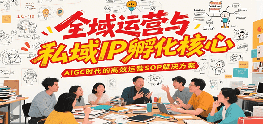 全域运营与私域IP孵化核心，AIGC时代的高效运营SOP解决方案-吾爱自习网