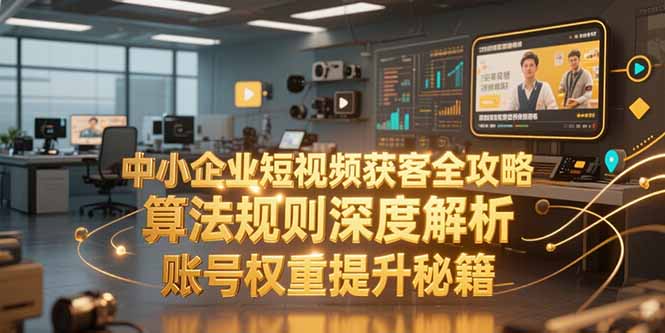 中小企业短视频获客全攻略，算法规则深度解析，账号权重提升秘籍-吾爱自习网