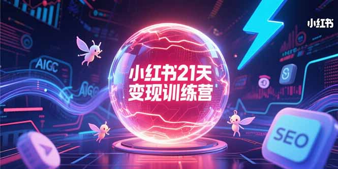 小红书21天变现训练营，AIGC工具高效应用，SEO优化核心技巧-吾爱自习网