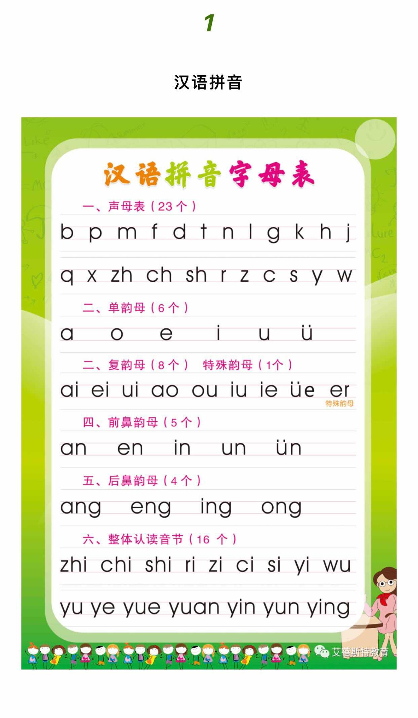 幼小衔接语文拼音拼读-吾爱自习网