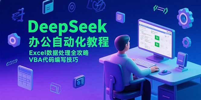 DeepSeek办公自动化教程，Excel数据处理全攻略，VBA代码编写技巧-吾爱自习网