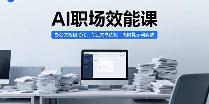 AI职场效能课，办公文档自动化，专业文书优化，高阶提示词实战-吾爱自习网