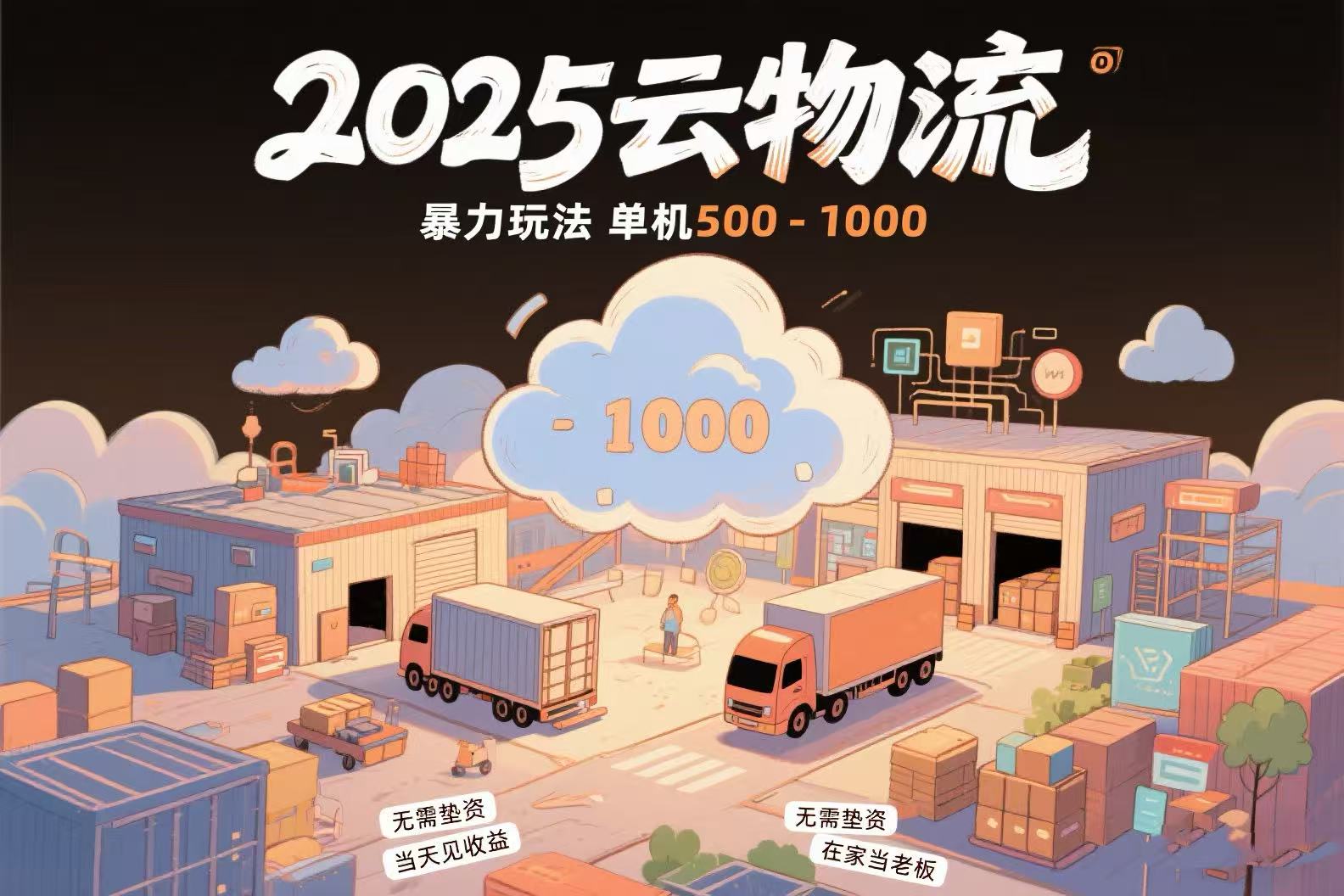 云物流赚差价，项目纯利润500~1000，无需垫资，当天到账。不需要有车，…-吾爱自习网