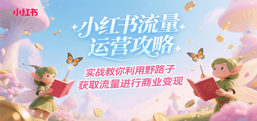 小红书流量运营攻略，实战教你利用野路子获取流量进行商业变现-吾爱自习网