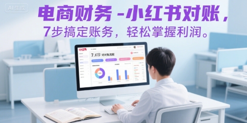 电商财务-小红书对账，7步搞定账务，轻松掌握利润-吾爱自习网