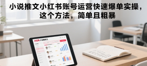 小说推文小红书账号运营快速爆单实操，这个方法，简单且粗暴-吾爱自习网