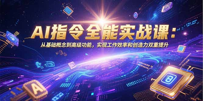 AI指令全能实战课：从基础概念到高级功能，实现工作效率和创造力双重提升-吾爱自习网