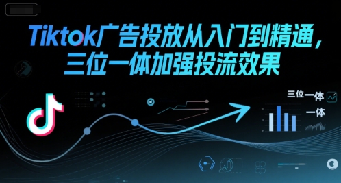 Tiktok广告投放从入门到精通，三位一体加强投流效果-吾爱自习网