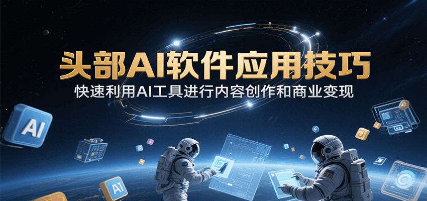 头部AI软件应用技巧，快速利用AI工具进行内容创作和商业变现-吾爱自习网