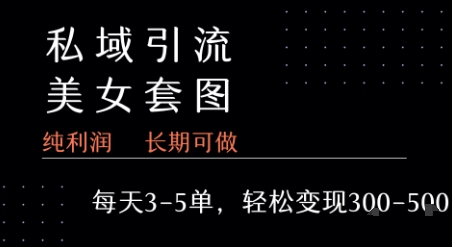 私域卖套图每天3-5单   每单利润99-2张+-吾爱自习网