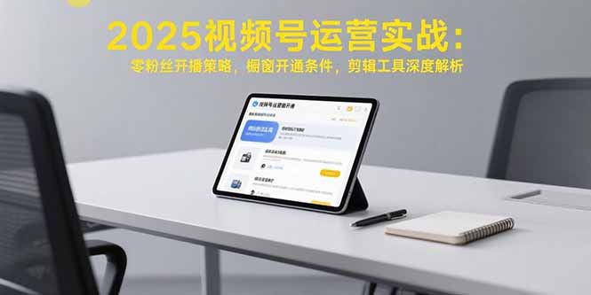 2025视频号运营实战：零粉丝开播策略，橱窗开通条件，剪辑工具深度解析-吾爱自习网