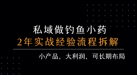 私域做钓鱼小药 每单利润3张+ 详细流程拆解-吾爱自习网