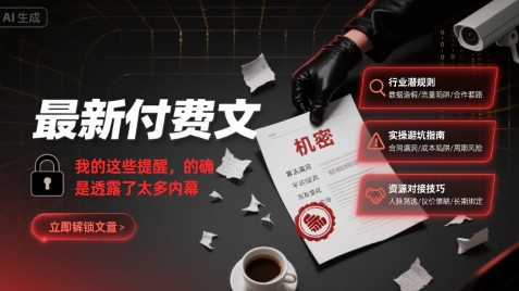 最新付费文：我的这些提醒，的确是透露了太多内幕-吾爱自习网