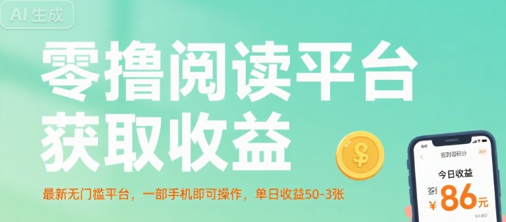 零撸阅读平台获取收益，最新无门槛平台，一部手机即可操作，单日收益50-3张【揭秘】-吾爱自习网