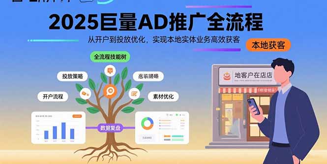 2025巨量AD推广全流程，从开户到投放优化，实现本地实体业务高效获客-吾爱自习网