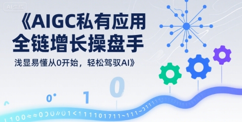 AIGC私有化应用全链增长操盘手，浅显易懂从0开始，轻松驾驭AI-吾爱自习网