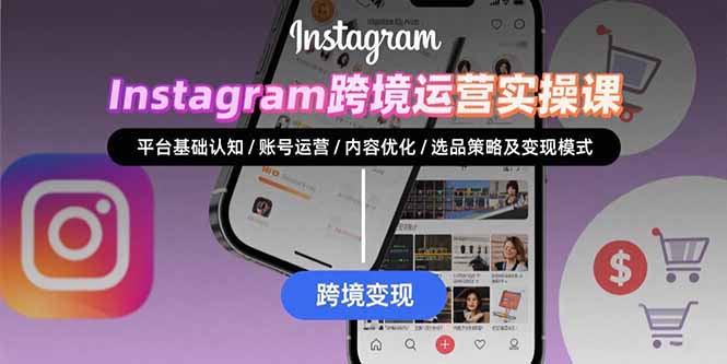 Instagram跨境运营实战：平台认知/账号运营/内容优化/选品策略及变现模式-吾爱自习网