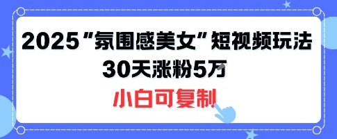 不露脸也能火！2025“氛围感美女”短视频玩法，30天涨粉5W小白可复制-吾爱自习网