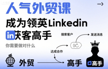 人气外贸课-成为领英Linkedin获客高手，你需要做对什么-吾爱自习网