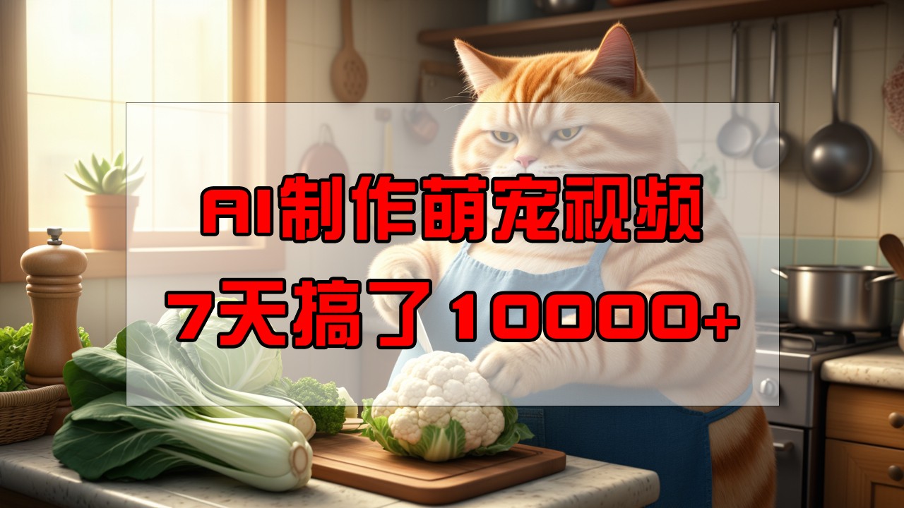 靠AI制作萌宠视频，7天搞了1万+，操作简单门槛低，有手机就行-吾爱自习网