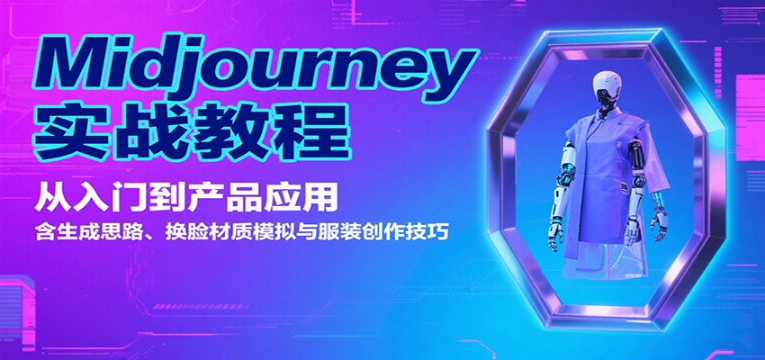 Midjourney实战教程:从入门到产品应用,含生成思路、换脸材质模拟与服装创作技巧-吾爱自习网