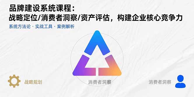 品牌建设系统课程：战略定位/消费者洞察/资产评估，构建企业核心竞争力-吾爱自习网