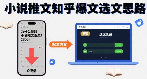为什么你的小说推文没流量？小说推文知乎爆文选文思路-吾爱自习网
