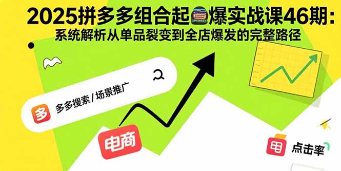 2025拼多多组合起爆实战课46期：系统解析从单品裂变到全店爆发的完整路径-吾爱自习网