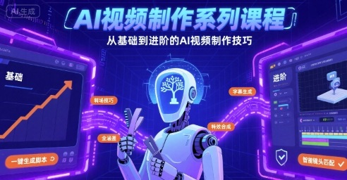 AI视频制作系列课程，从基础到进阶的AI视频制作技巧全涵盖-吾爱自习网