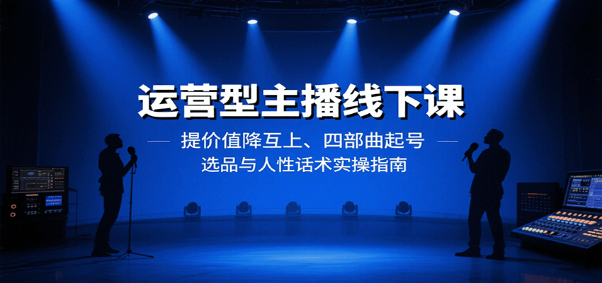 运营型主播线下课：提价值降互上、四部曲起号、选品与人性话术实操指南-吾爱自习网