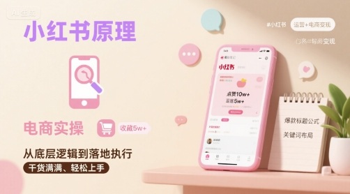 小红书原理以及详细实操流程，小红书电商教程-吾爱自习网