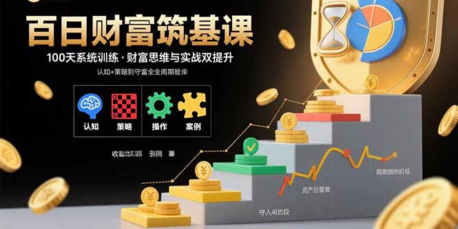 百日财富筑基课：认知+策略+实操+案例拆解  实现从创富到守富全周期能力-吾爱自习网