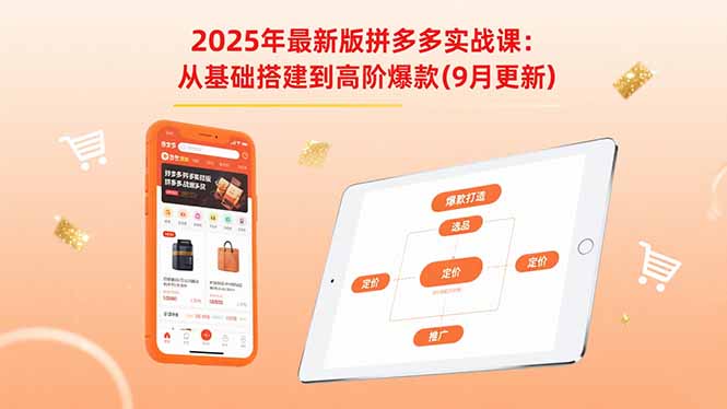 2025年最新版拼多多实战课:从基础搭建到高阶爆款(9月更新-吾爱自习网