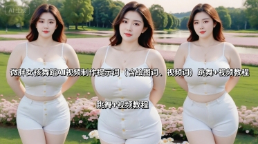 微胖女孩舞蹈AI视频制作提示词(含绘图词、视频词) 跳舞+视频教程-吾爱自习网