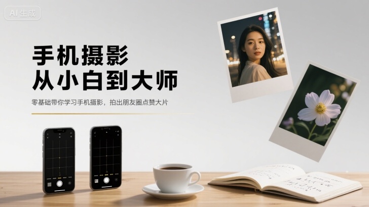 手机摄影从小白到大师，零基础带你学习手机摄影，拍出朋友圈点赞大片-吾爱自习网