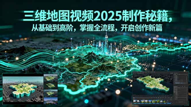 三维地图视频2025制作秘籍，从基础到高阶，掌握全流程，开启创作新篇-吾爱自习网