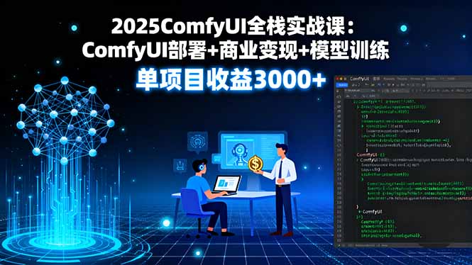 2025ComfyUI全栈实战课：ComfyUI部署+商业变现+模型训练，单项目收益3000+-吾爱自习网