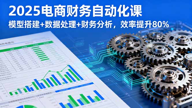2025电商财务自动化课,模型搭建+数据处理+财务分析,效率提升80%-吾爱自习网