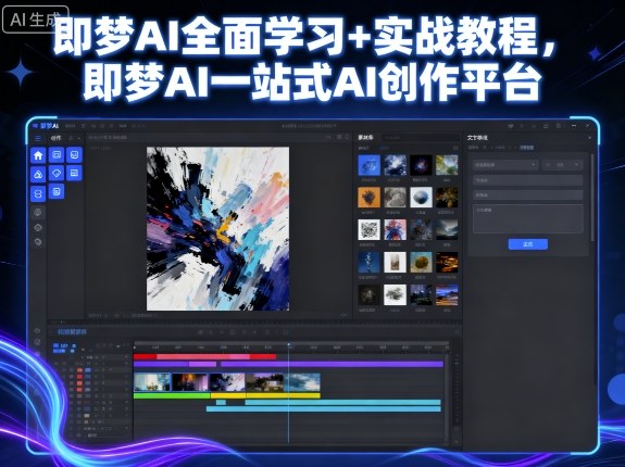 即梦AI全面学习+实战教程，即梦AI一站式AI创作平台-吾爱自习网