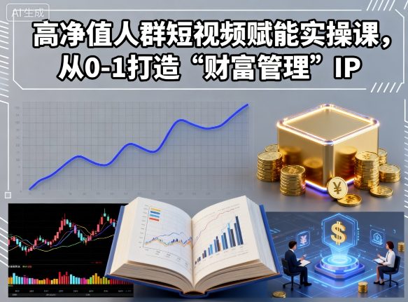高净值人群短视频赋能实操课，从0-1打造“财富管理”IP-吾爱自习网