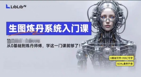 LibLibAI哩布哩布生图炼丹系统入门课，从生图到炼丹，只学这一门就够了-吾爱自习网