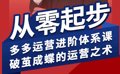 海神·拼多多运营进阶系统课(更新9月)-吾爱自习网
