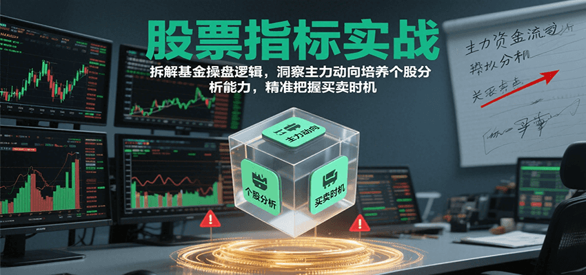 股票指标实战，基金操盘逻辑拆解，洞察主力动向培养个股分析能力把握买卖时机(更新)-吾爱自习网