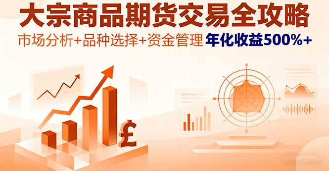 大宗商品期货交易全攻略，市场分析+品种选择+资金管理，年化收益500%+-吾爱自习网