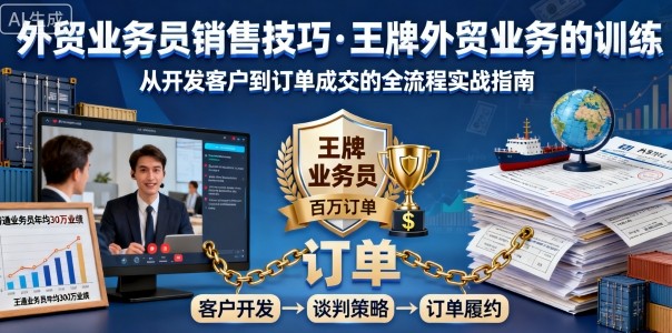 外贸业务员销售技巧，王牌外贸业务的训练-吾爱自习网