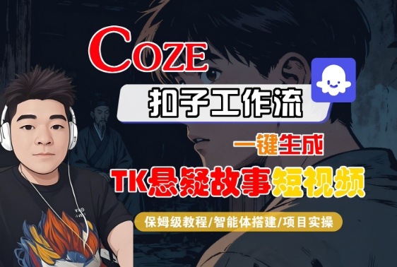 Coze扣子智能体工作流一键生成“TK悬疑故事“短视频，全流程保姆级教学-吾爱自习网